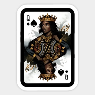 Black Queen of Spades 2 Sticker
